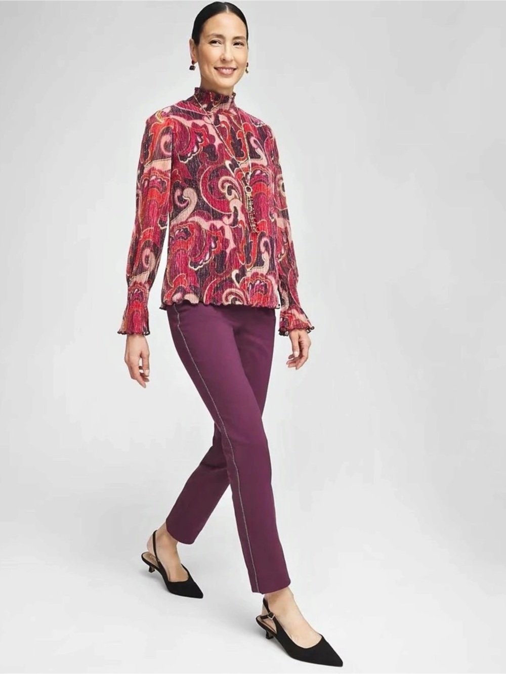 NWT Chico's Brigette Beaded Slim Ankle Pants